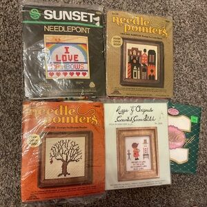 Vintage Lot of Needlepoint Kits